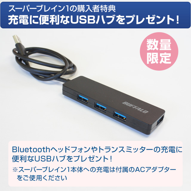 スーパーブレイン1の購入者特典 充電に便利なUSBハブをプレゼント!(数量限定)