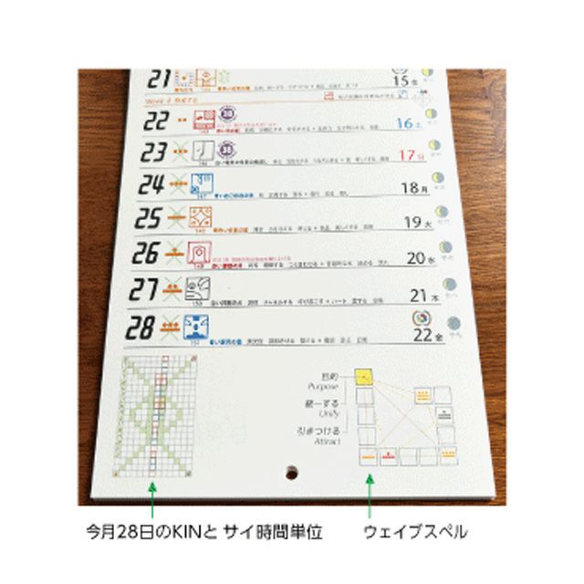 13の月の暦のカレンダー【縦型】